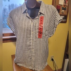 💰⏳️Orvis NWT Linen blend blouse size medium